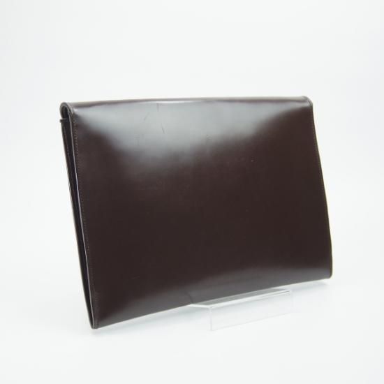 美品★(英)ラザフォード/Rutherfords【★トングフォリオ ケース/ブライドルレザー】クラッチバッグ/茶/メンズ/ユニオンワークス取扱い★N4829