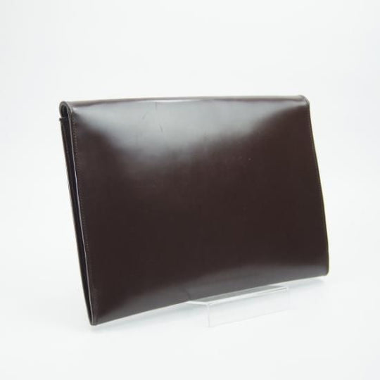 美品★(英)ラザフォード/Rutherfords【★トングフォリオ ケース/ブライドルレザー】クラッチバッグ/茶/メンズ/ユニオンワークス取扱い★N4829