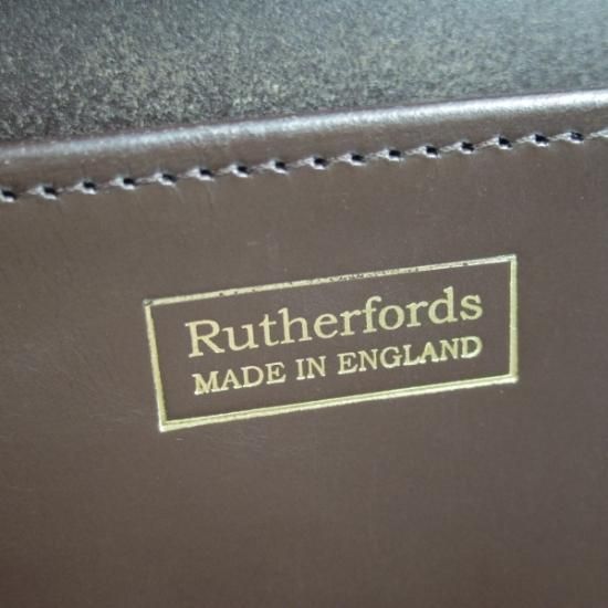 美品★(英)ラザフォード/Rutherfords【★トングフォリオ ケース/ブライドルレザー】クラッチバッグ/茶/メンズ/ユニオンワークス取扱い★N4829