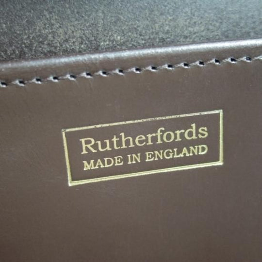 美品★(英)ラザフォード/Rutherfords【★トングフォリオ ケース/ブライドルレザー】クラッチバッグ/茶/メンズ/ユニオンワークス取扱い★N4829