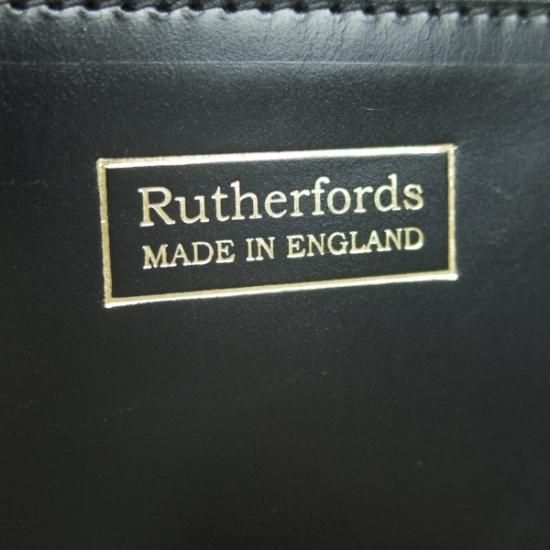 極上★(英)ラザフォード/Rutherfords【★鞄】トングフォリオ ケース/ブライドルレザー/クラッチバッグ/黒/メンズ/ユニオンワークス取扱い★N4830