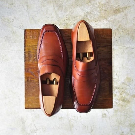 極美品★(英)グレンソン 5.5E【★コインローファー/31595-1】77ラスト/フットマスター/footmaster/GRENSON★b204