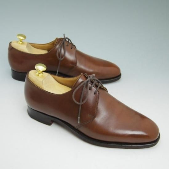 美品★クロケット&ジョーンズ 6E 【★Lloyd Footwear別注】 ロイドフットウェア/Jシリーズ/プレーントゥ/Vフロント/Crockett＆Jones★b206