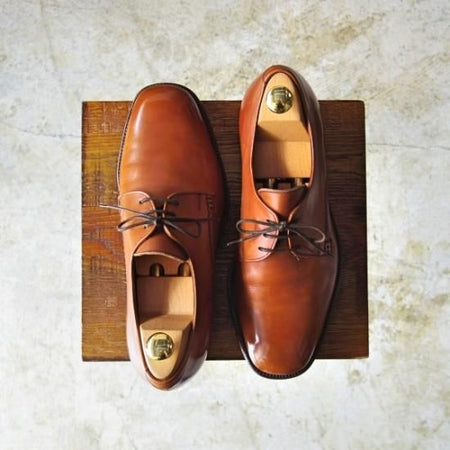 美品★トリッカーズ SIZE 7 【★希少!!Corniche By Tricker's/デッドストック購入後使用僅か】 プレーントゥ/Tricker's★b207