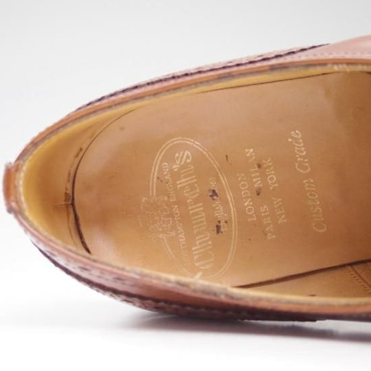 極上★チャーチ 80F 【★バーウッド/BURWOOD】 サンダルウッド/81ラスト/ポリッシュドバインダーカーフ/4都市ロゴ/Church's★b215