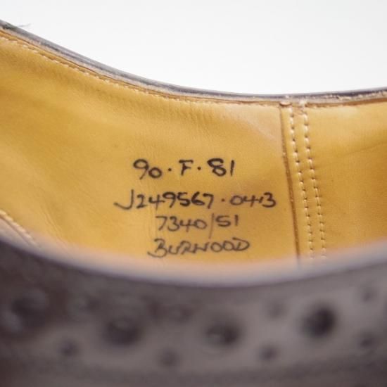 極上★チャーチ 90F 【★バーウッド/BURWOOD】 81ラスト/ポリッシュドバインダーカーフ/4都市ロゴ/フルブローグ/Church's★b216