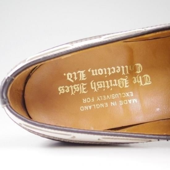 極美品★'80s(英)テクニック社製 UK7程度/US8D 【★(米)THE BRITISH ISLES COLLECTION別注品】 コンビ色/タッセルローファー/technic★b218