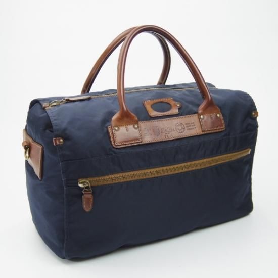 ★フェリージ【定価7万円程度★P4-1/ボストンバッグ】レザー×ナイロン/ネイビー×ブラウン/メンズ ビジネス バッグ/Felisi★N4839