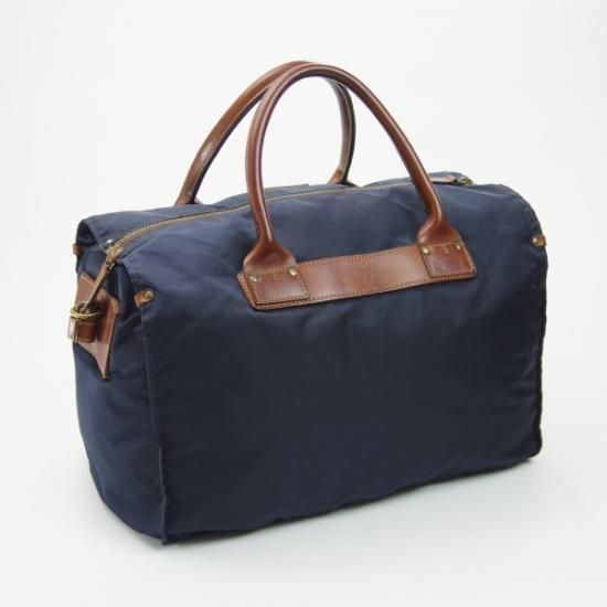 ★フェリージ【定価7万円程度★P4-1/ボストンバッグ】レザー×ナイロン/ネイビー×ブラウン/メンズ ビジネス バッグ/Felisi★N4839