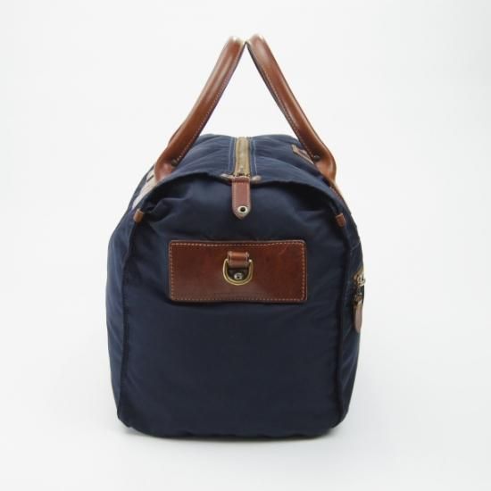 ★フェリージ【定価7万円程度★P4-1/ボストンバッグ】レザー×ナイロン/ネイビー×ブラウン/メンズ ビジネス バッグ/Felisi★N4839