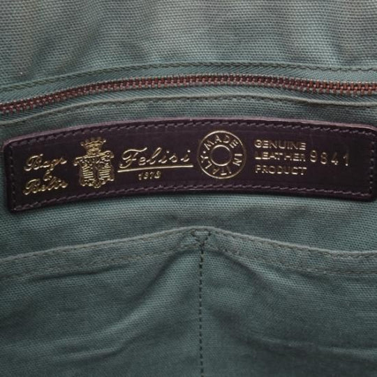 美品★フェリージ【定価8万円程度★9841/ブリーフケース】パテント/黒/エナメル/メンズ ビジネス バッグ/Felisi★N4840