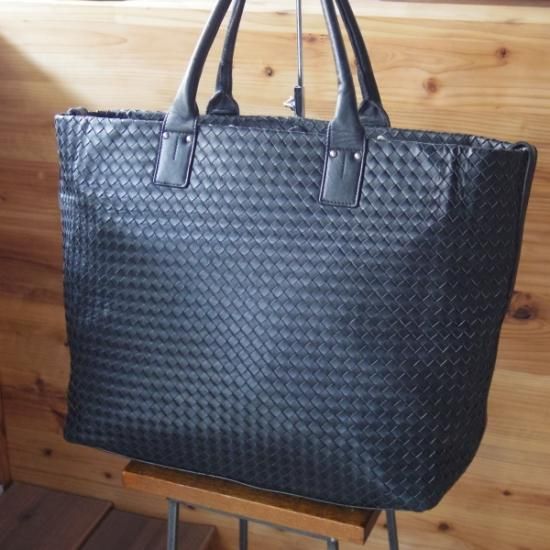 極上★(伊)フォンタネッリ/Fontanelli【★鞄】レザー トート バッグ/メッシュ/本革/トートバッグ/メンズ&レディース★N4842