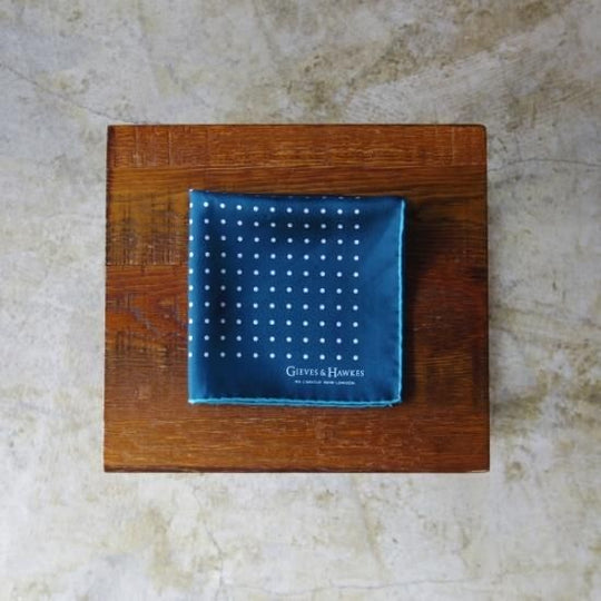 未使用★(英)GIEVES & HAWKES【★チーフ/ポケットチーフ】シルク/メンズ/ギーブス&ホークス★b226