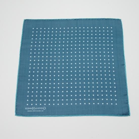 未使用★(英)GIEVES & HAWKES【★チーフ/ポケットチーフ】シルク/メンズ/ギーブス&ホークス★b226