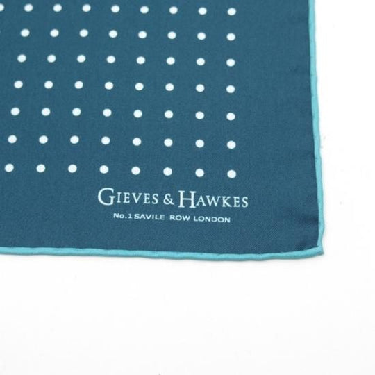 未使用★(英)GIEVES & HAWKES【★チーフ/ポケットチーフ】シルク/メンズ/ギーブス&ホークス★b226