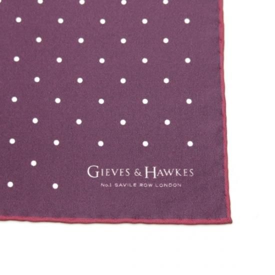 未使用★(英)GIEVES & HAWKES【★チーフ/ポケットチーフ】シルク/メンズ/ギーブス&ホークス★b227