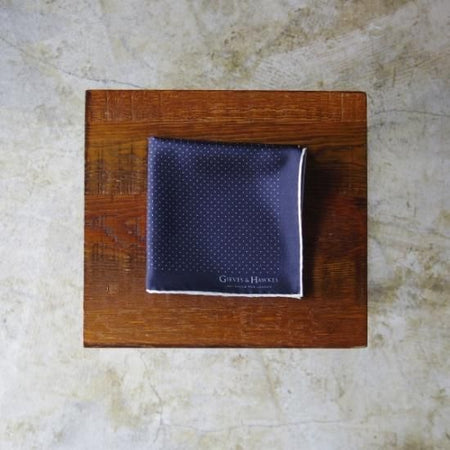 未使用★(英)GIEVES & HAWKES【★チーフ/ポケットチーフ】シルク/メンズ/ギーブス&ホークス★b228