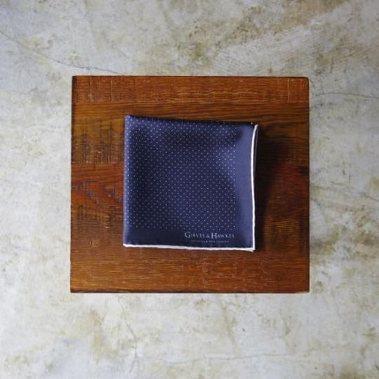 未使用★(英)GIEVES & HAWKES【★チーフ/ポケットチーフ】シルク/メンズ/ギーブス&ホークス★b228