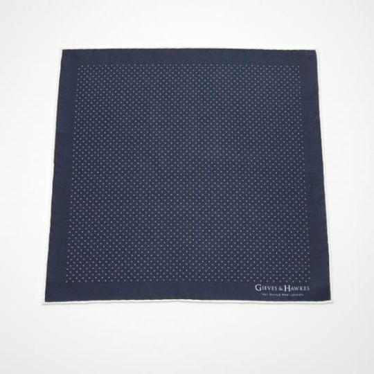 未使用★(英)GIEVES & HAWKES【★チーフ/ポケットチーフ】シルク/メンズ/ギーブス&ホークス★b228