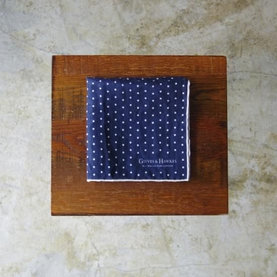 未使用★(英)GIEVES & HAWKES【★チーフ/ポケットチーフ】麻/メンズ/ギーブス&ホークス★b229