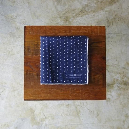 未使用★(英)GIEVES & HAWKES【★チーフ/ポケットチーフ】麻/メンズ/ギーブス&ホークス★b229