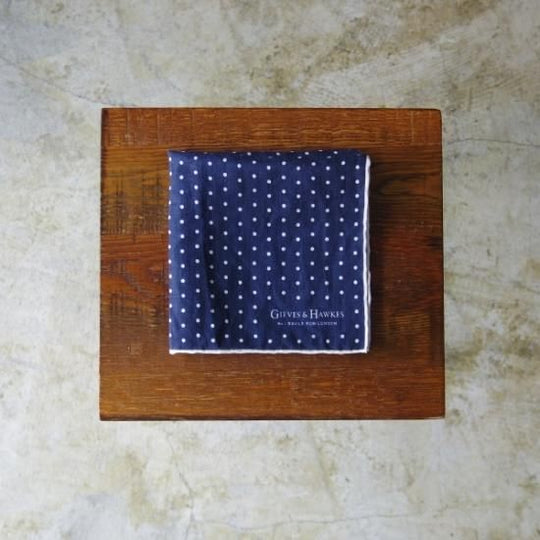 未使用★(英)GIEVES & HAWKES【★チーフ/ポケットチーフ】麻/メンズ/ギーブス&ホークス★b229