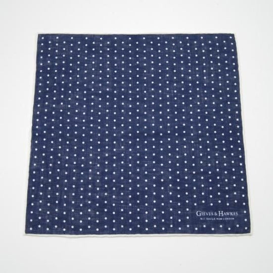 未使用★(英)GIEVES & HAWKES【★チーフ/ポケットチーフ】麻/メンズ/ギーブス&ホークス★b229