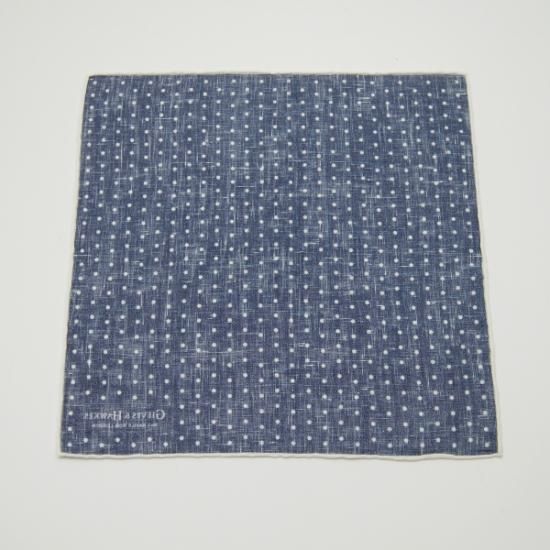 未使用★(英)GIEVES & HAWKES【★チーフ/ポケットチーフ】麻/メンズ/ギーブス&ホークス★b229