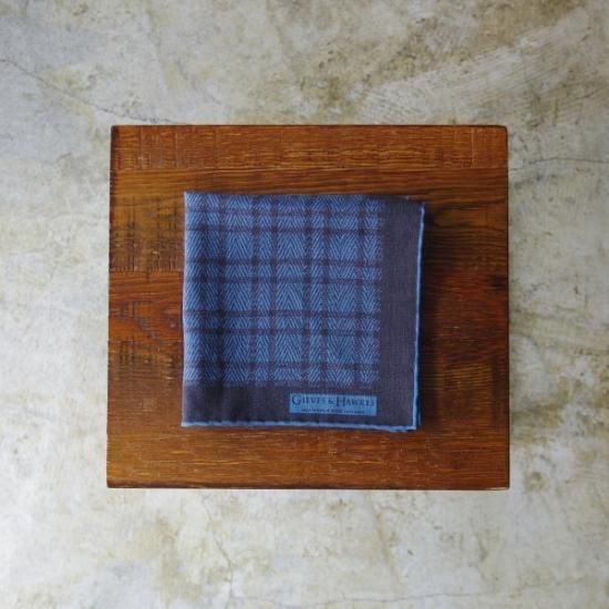 未使用★(英)GIEVES & HAWKES【★チーフ/ポケットチーフ】麻/メンズ/ギーブス&ホークス★b230