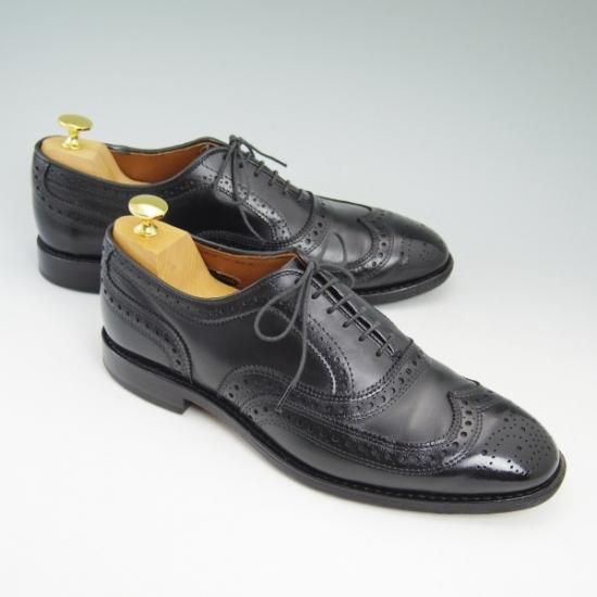 極上★(米)アレンエドモンズ 7.5E【★フルブローグ/McAllister】カーフ/黒/メンズ/ALLEN EDMONDS★b233