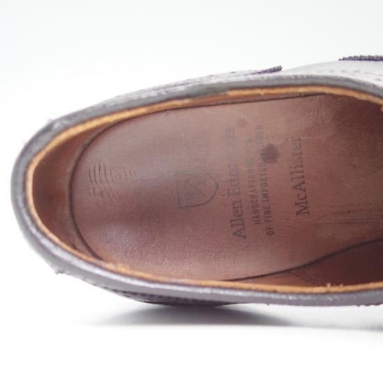 極上★(米)アレンエドモンズ 7.5E【★フルブローグ/McAllister】カーフ/黒/メンズ/ALLEN EDMONDS★b233