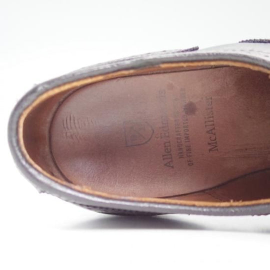 極上★(米)アレンエドモンズ 7.5E【★フルブローグ/McAllister】カーフ/黒/メンズ/ALLEN EDMONDS★b233