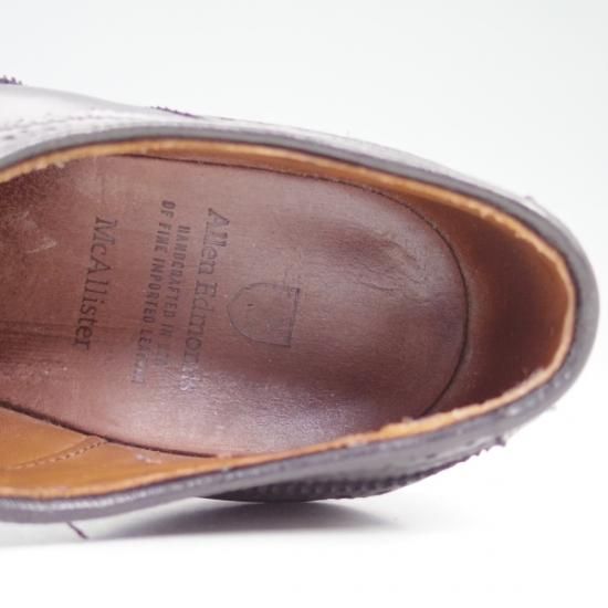 極上★(米)アレンエドモンズ 7.5E【★フルブローグ/McAllister】カーフ/黒/メンズ/ALLEN EDMONDS★b233