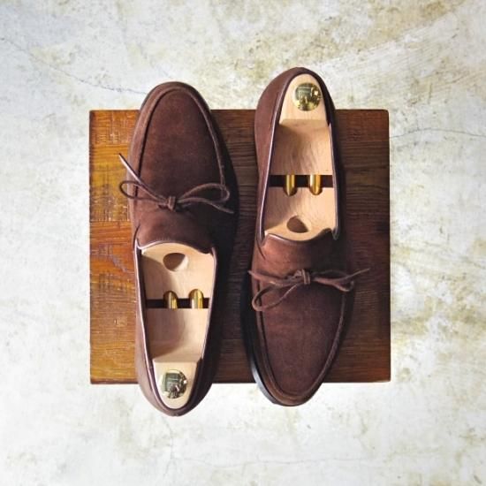 ★クロケット&ジョーンズ 7.5E 【★ヘイリング/HAYLING】 スエード/リボンローファー/Crockett&Jones★b239