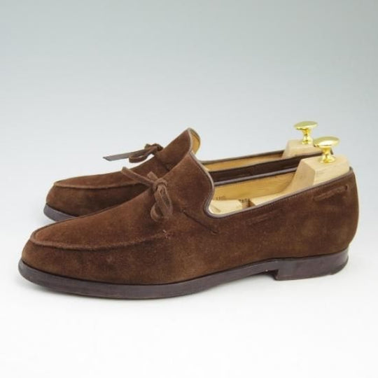 ★クロケット&ジョーンズ 7.5E 【★ヘイリング/HAYLING】 スエード/リボンローファー/Crockett&Jones★b239