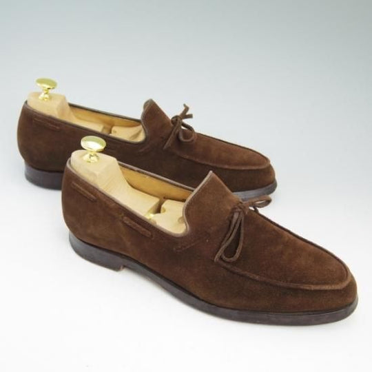 ★クロケット&ジョーンズ 7.5E 【★ヘイリング/HAYLING】 スエード/リボンローファー/Crockett&Jones★b239