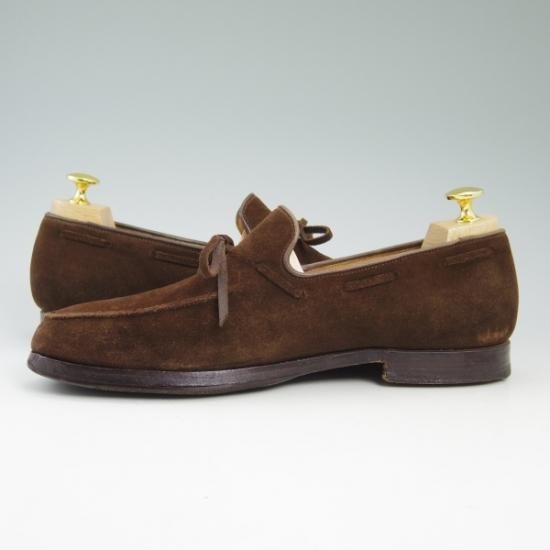 ★クロケット&ジョーンズ 7.5E 【★ヘイリング/HAYLING】 スエード/リボンローファー/Crockett&Jones★b239