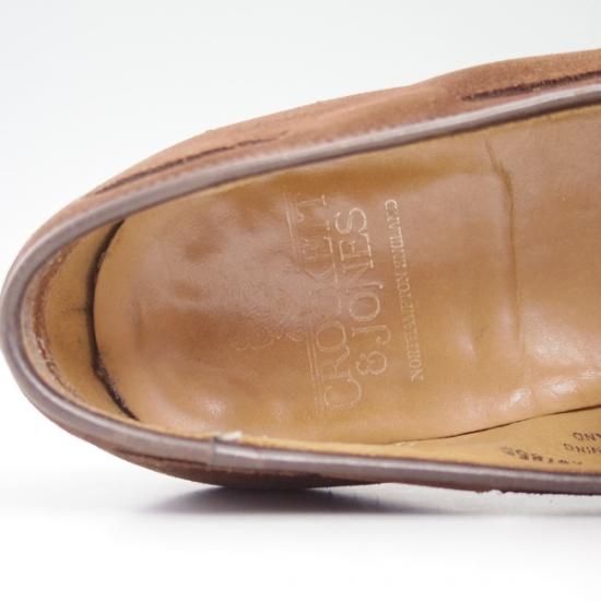 ★クロケット&ジョーンズ 7.5E 【★ヘイリング/HAYLING】 スエード/リボンローファー/Crockett&Jones★b239