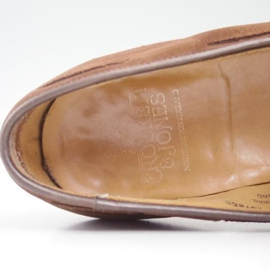 ★クロケット&ジョーンズ 7.5E 【★ヘイリング/HAYLING】 スエード/リボンローファー/Crockett&Jones★b239