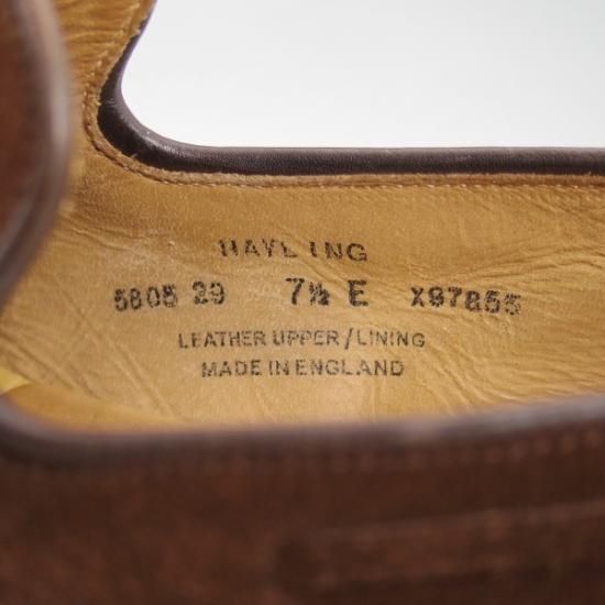 ★クロケット&ジョーンズ 7.5E 【★ヘイリング/HAYLING】 スエード/リボンローファー/Crockett&Jones★b239