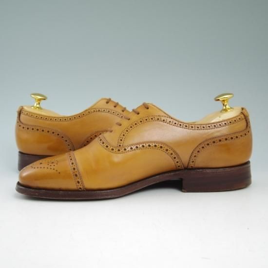 美品★クロケット&ジョーンズ 6E 【★ビームス別注/BEAMS】 366ラスト/チェアマン/CHAIRMAN/セミブローグ/Crockett&Jones★b241