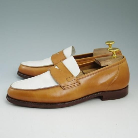極上★クロケット&ジョーンズ UK7/US7.5D 【★ブルックスブラザーズ別注品】Peal&co/BROOKS BROTHERS/ローファー/Crockett&Jones★b242