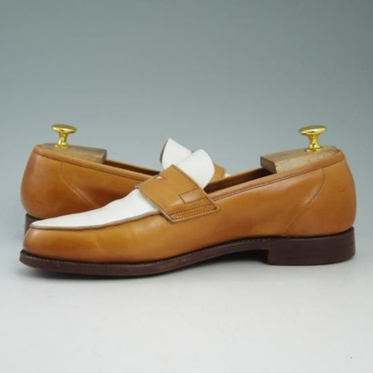 極上★クロケット&ジョーンズ UK7/US7.5D 【★ブルックスブラザーズ別注品】Peal&co/BROOKS BROTHERS/ローファー/Crockett&Jones★b242