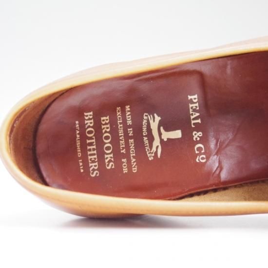 極上★クロケット&ジョーンズ UK7/US7.5D 【★ブルックスブラザーズ別注品】Peal&co/BROOKS BROTHERS/ローファー/Crockett&Jones★b242