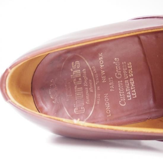 美品★チャーチ 70F/UK7【★ブックバインダーカーフ/73ラスト】WESTBURY/旧チャーチ/3都市ロゴ/モンクストラップ/Church's★b246