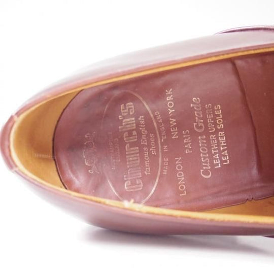 美品★チャーチ 70F/UK7【★ブックバインダーカーフ/73ラスト】WESTBURY/旧チャーチ/3都市ロゴ/モンクストラップ/Church's★b246