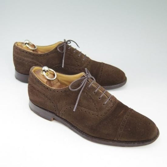 極上★チャーチ 70F/UK7【★ディプロマット似寄りモデル/73ラスト】Perth/パース/スエード/セミブローグ/DIPLOMAT/Church's★b247