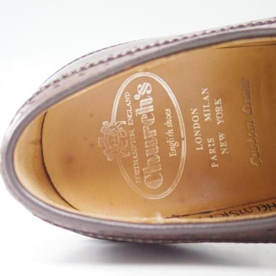 美品★チャーチ 50F【★希少!!Chelmsford/チェルムズフォード】100ラスト/4都市ロゴ/セミブローグ/Church's★b264