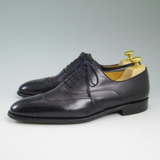 極美品★ジョンロブ製 SIZE 41.5/UK7程度【★超希少!!エルメス別注/HERMES】ミュージアムカーフ/JOHN/ウイングチップ/JOHN LOBB★b266