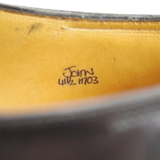 極美品★ジョンロブ製 SIZE 41.5/UK7程度【★超希少!!エルメス別注/HERMES】ミュージアムカーフ/JOHN/ウイングチップ/JOHN LOBB★b266